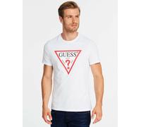 Guess jeans Mens Originals Triangle Logo T Shirt White Red - Asap Rocky