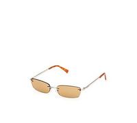 Guess Jeans Rectangular Metal Sunglasses, Gold, Women Gold