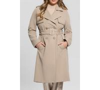 GUESS Jenny Pu Details Tre Safari Tan Multi size S | Trench Coats Outlet | Women S