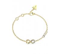 Guess Ladies' Gold Tone Stone Set Infinity Bracelet
