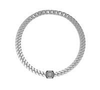 Guess Jewellery Gents Lion Head Crystal Coin Necklace UMN05004ST - Modern Style - Stainless Steel / Crystal