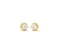 Guess Jewellery Gold Plated Moon & Star Earrings - Stainless Steel / Gold Plated / Crystal