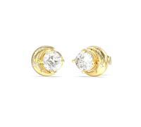 Guess Jewellery Guess Aurora Cresent Moon CZ Gold Tone Stud Earrings 1cm