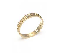 Guess Jewellery Guess Gents Empire CZ Pave Tag Gold Tone Bracelet 1cm, 23cm
