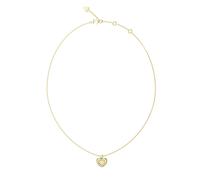 Guess Jewellery Guess L.O.V.E Pave Heart Gold Tone Necklace 16-18"