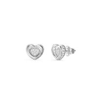 GUESS Women's Earrings L.O.V.E. Collection. Earrings made of steel and silver. Size: 10 mm. Reference is: JUBE05466JWRHT/U.