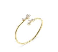 Guess Jewellery Guess Lily Flower CZ Gold Tone Bangle 5 x 6cm