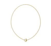 Guess Jewellery Guess Majorelle Link Pave Gold Tone T-Bar Necklace 16"