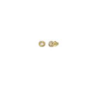 Guess Jewellery Guess Perfect CZ Mini Links Gold Tone Stud Earrings 0.8cm