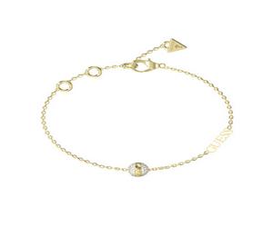Guess Jewellery Ladies 7mm Crystals Bead Bracelet UBB04456YGL - Elegant Styling - Crystal / Stainless Steel