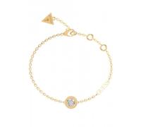 Guess Jewellery Ladies Gold Plated Clear Charm Bracelet UBB02246YGL - Modern - Steel / Gold Plated