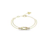 Guess Jewellery Ladies Matelasse & Pave Double Chain Bracelet UBB04581YGS - Bold - Stainless Steel