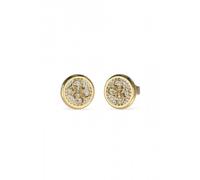 Guess Jewellery Luxurious 4G Gold Stud Earrings - Steel / Gold Plated / Crystal