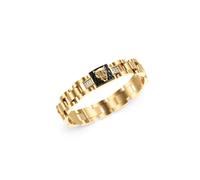 Guess Jewellery Mens 12Mm Panther Flat Bracelet UMB06087YG | Acotis - Stainless Steel / Crystal