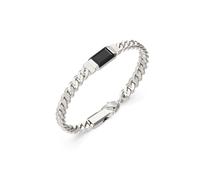 Guess Jewellery Mens 8Mm Supremo Tag Bracelet UMB06067STBKS | Acotis - Stainless Steel / Cubic Zirconia