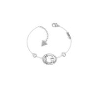 Guess Jewellery Rhodium Plated G Logo Crystal Bracelet UBB01047RHL - Stainless Steel / Rhodium Plated