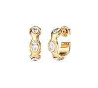 Guess Jewellery Womens 18Mm Multi Oval Crystals Hoops UBE06309YG | Acotis - Stainless Steel / Crystal
