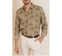GUESS Joe Collar Notche Sand Hibiscus Casual Shirt Print size 39 | Casual Shirts Outlet | Men | Brown 39