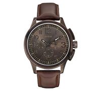 GUESS Journey W0067G4 Men's Watch XL Multifunction Analogue Quartz Leather, Brown, Strap.
