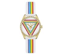 Guess Joy Women's Watch 34 mm Stainless Steel - Quartz Analogue Wrist Watch Silicone Strap Colourful Fashion Watch Women's Watch Colourful Dial 5 Bar GW1045L2