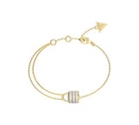 Guess JUBB05418YG Gold Tone Crystal Padlock Bracelet - J42296