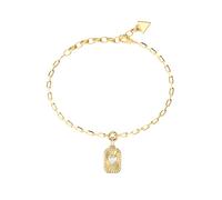 Guess JUBB06358JWYGL Gold Tone Love Tag Charm Bracelet - J42350