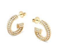 Guess JUBE05444JWYGT/U Women's Hoop Earrings G Pave Gold
