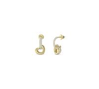 Guess JUBE05465JWYG Women's Hoop Earrings Heart Gold