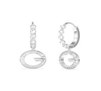 Guess JUBE06342JWRHT/U Silver Tone Crystal G Drop Earrings - J42346