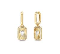 Guess JUBE06354JWYGT/U Gold Tone Love Tag Drop Earrings - J42349