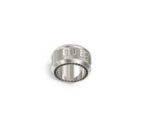 Guess JUMR05016JWST62 Men's Ring Jewel Made of Steel Colour Steel Band with Logo, Size 10 Trendy Code, Hypoallergenic steel