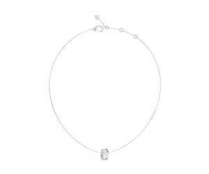 Guess Jungle Circle Pavé Set Silver Tone 16-18" Necklace