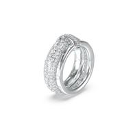 Guess Jungle Circle Pavé Set Silver Tone 8mm Ring
