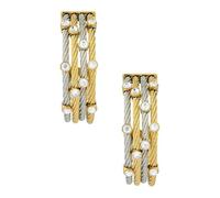 GUESS Kalybe Steel Open Hoop Earrings Bicolor JUBE05386JWYGRHT-U