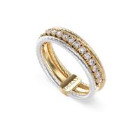 GUESS Kalybe Women's Bicolor Crystal Cable Band Ring