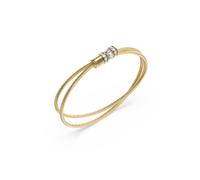 GUESS Kalybe Women's Gold Tone Crystal Double Cable Bracelet