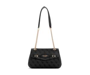 GUESS Katya Convertible Xbody Flap Bag Coal Logo