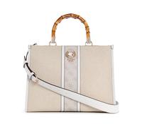 GUESS Kerima Bamboo 2 Compartment Tote Natural/Dove Logo, Natural / Dove logo, One size