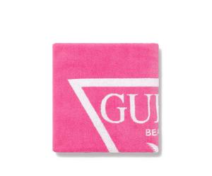 guess kids logo-jacquard towel - Pink One Size