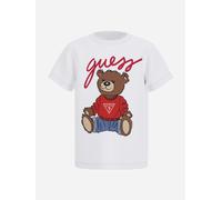 Guess Kids Teddy Bear Logo T-Shirt in White - White - 3 - 6 Mths