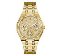 Guess Men's Crystal Champagne Glitz Dial Gold Tone Bracelet Watch