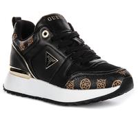 Guess Lace Up Kynneth 4G Peony Running Womens Trainer In Black Brown UK 3 - 8