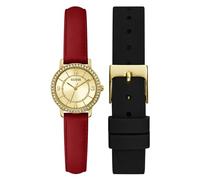 GUESS Ladies 28mm Watch, Interchangeable Straps/Gold Tone/Champagne, One size, Classic