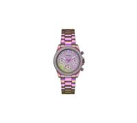 GUESS Ladies 38mm Watch - Gold Tone Strap Pink Dial Gold Tone Case
