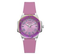 GUESS Ladies 38mm Watch - Pink Strap Pink Dial Two-Tone Case, Pink