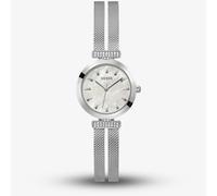 Guess Ladies Array Silver Mother Of Pearl Crystal Watch GW0471L1