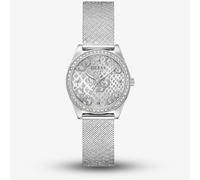Guess Watches Ladies Silver Tone Mesh Watch - Recycled Steel / Mineral Glass / Mesh
