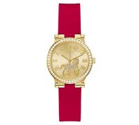 Guess Ladies Fawn Red 32mm Watch with Silicone Strap & 3Bar Water Protection - GW0937L1