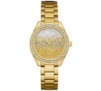 Guess Ladies Glitter Girl Gold Tone Watch W0987L2