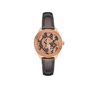 Guess Women's Mystical Watch W0626L2 – Analogue Quartz, Leather Strap, Grey, 3 ATM